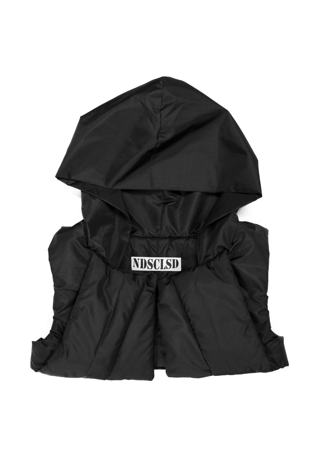 26T - Magnetic Cropped Puffer Vest — FW25 Supervillains, hand-crafted leather & technical garments by NDSCLSD Montréal