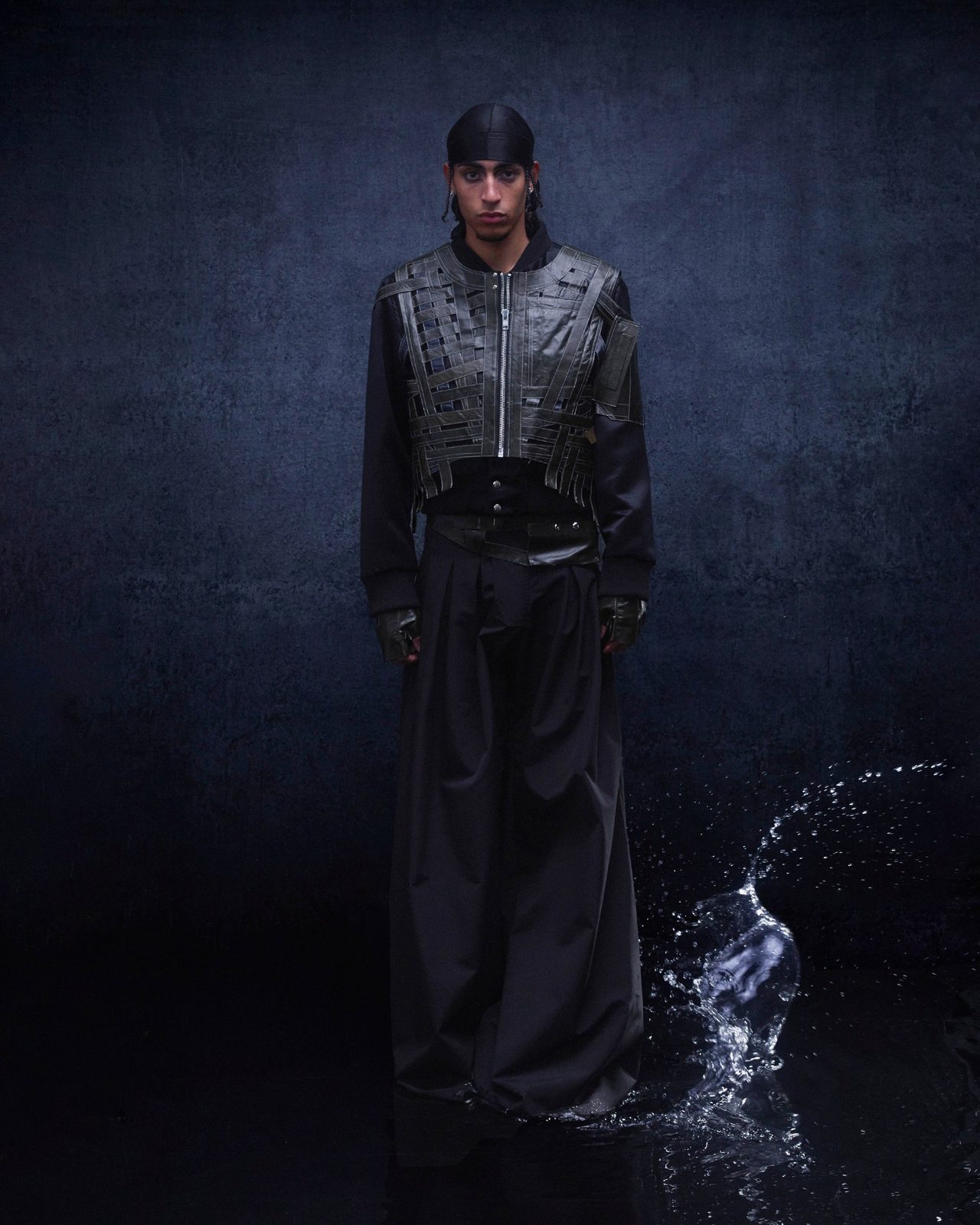 BATTLE JACKET — FW24 Disruptive Interruption, hand-crafted leather & technical garments by NDSCLSD Montréal