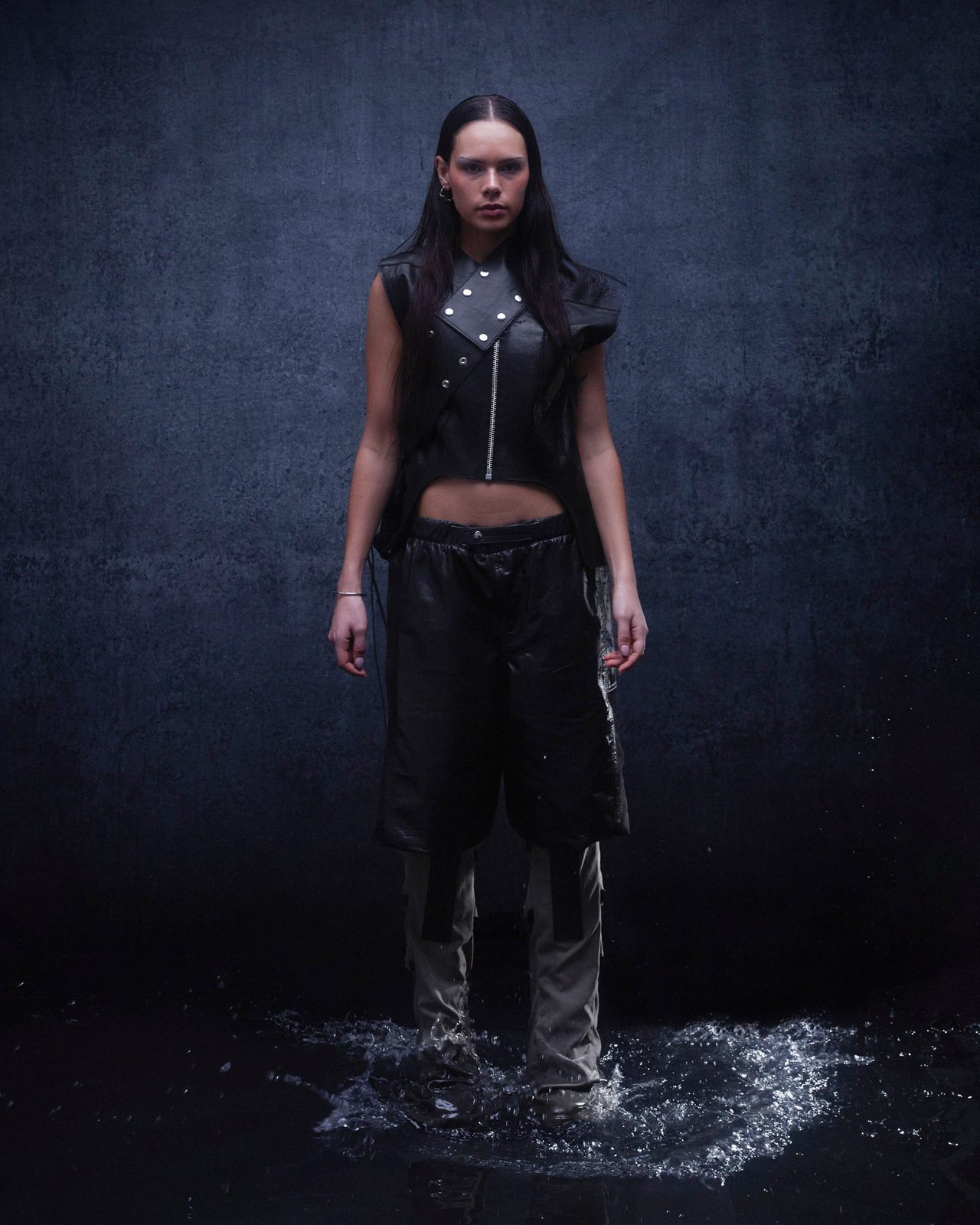 COMBAT LEATHER SHORTS — FW24 Disruptive Interruption, hand-crafted leather & technical garments by NDSCLSD Montréal