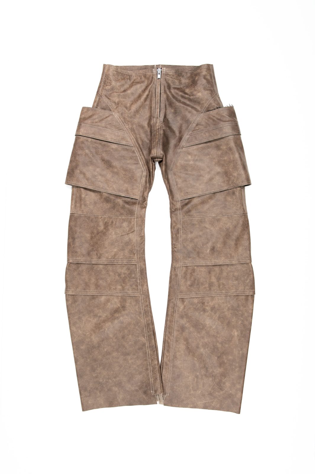 LOOK 21B - Full-Grain Cowhide Cargo Pants — FW25 Supervillains, hand-crafted leather & technical garments by NDSCLSD Montréal