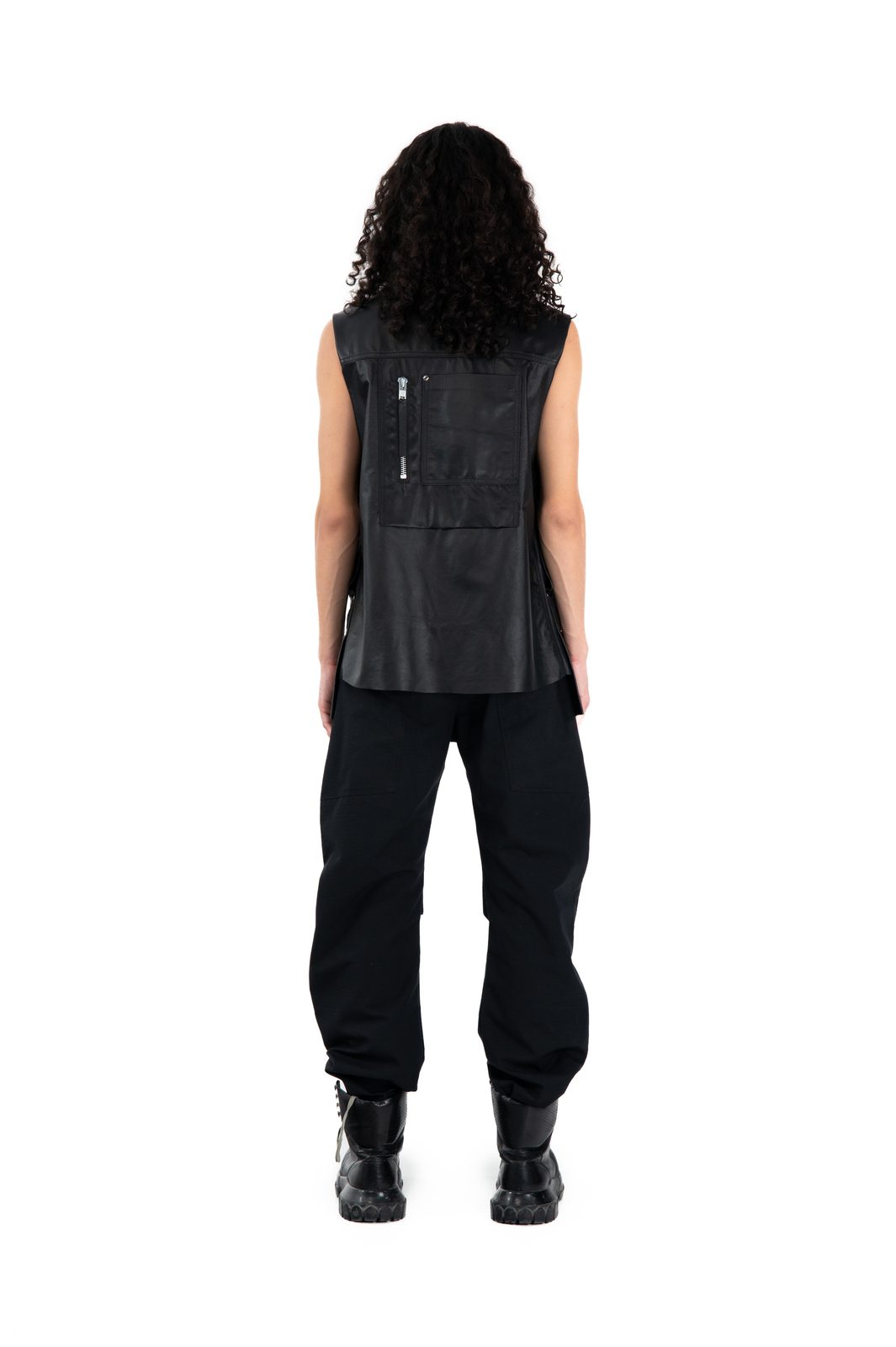 LOOK 22T - Lambskin Tailored Vest — FW25 Supervillains, hand-crafted leather & technical garments by NDSCLSD Montréal