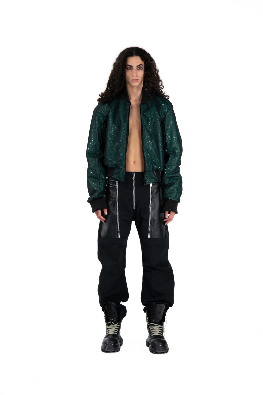 LOOK 24B - Leather Military Canvas Technical Pants — FW25 Supervillains, hand-crafted leather & technical garments by NDSCLSD Montréal