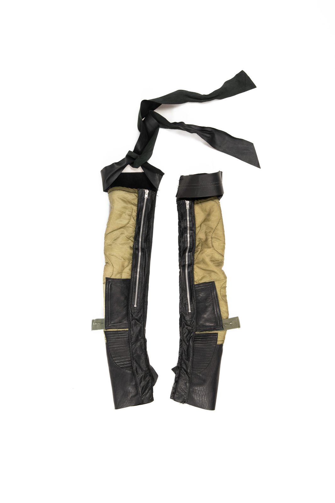 LOOK 6 - Military Liner Dress with gloves — FW25 Supervillains, hand-crafted leather & technical garments by NDSCLSD Montréal