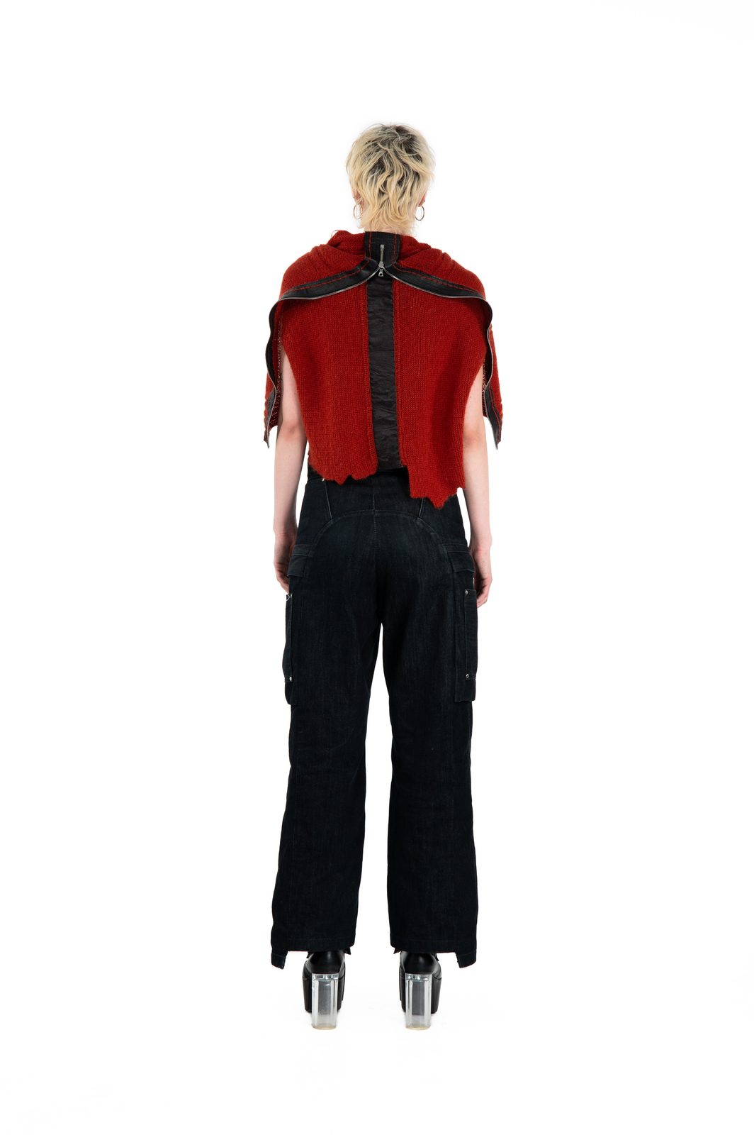LOOK 8B - Korean Raw Denim Flight Jeans — FW25 Supervillains, hand-crafted leather & technical garments by NDSCLSD Montréal