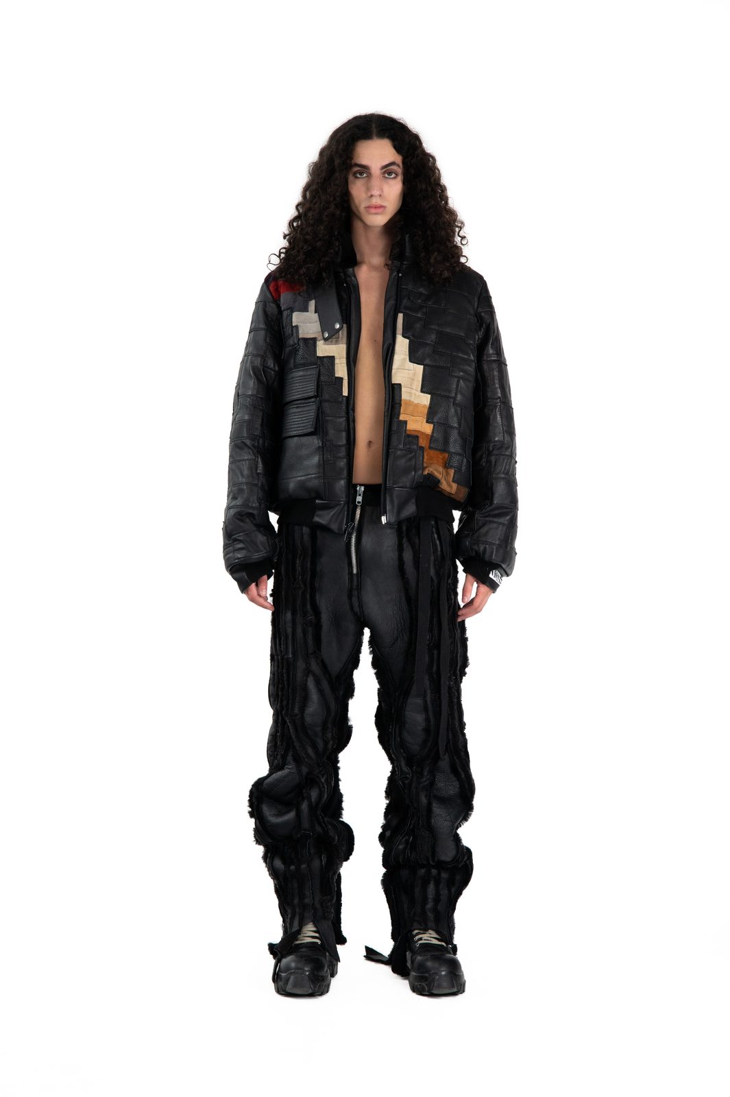 Gradient Leather Bomber — FW25 Supervillains, hand-crafted leather & technical garments by NDSCLSD Montréal