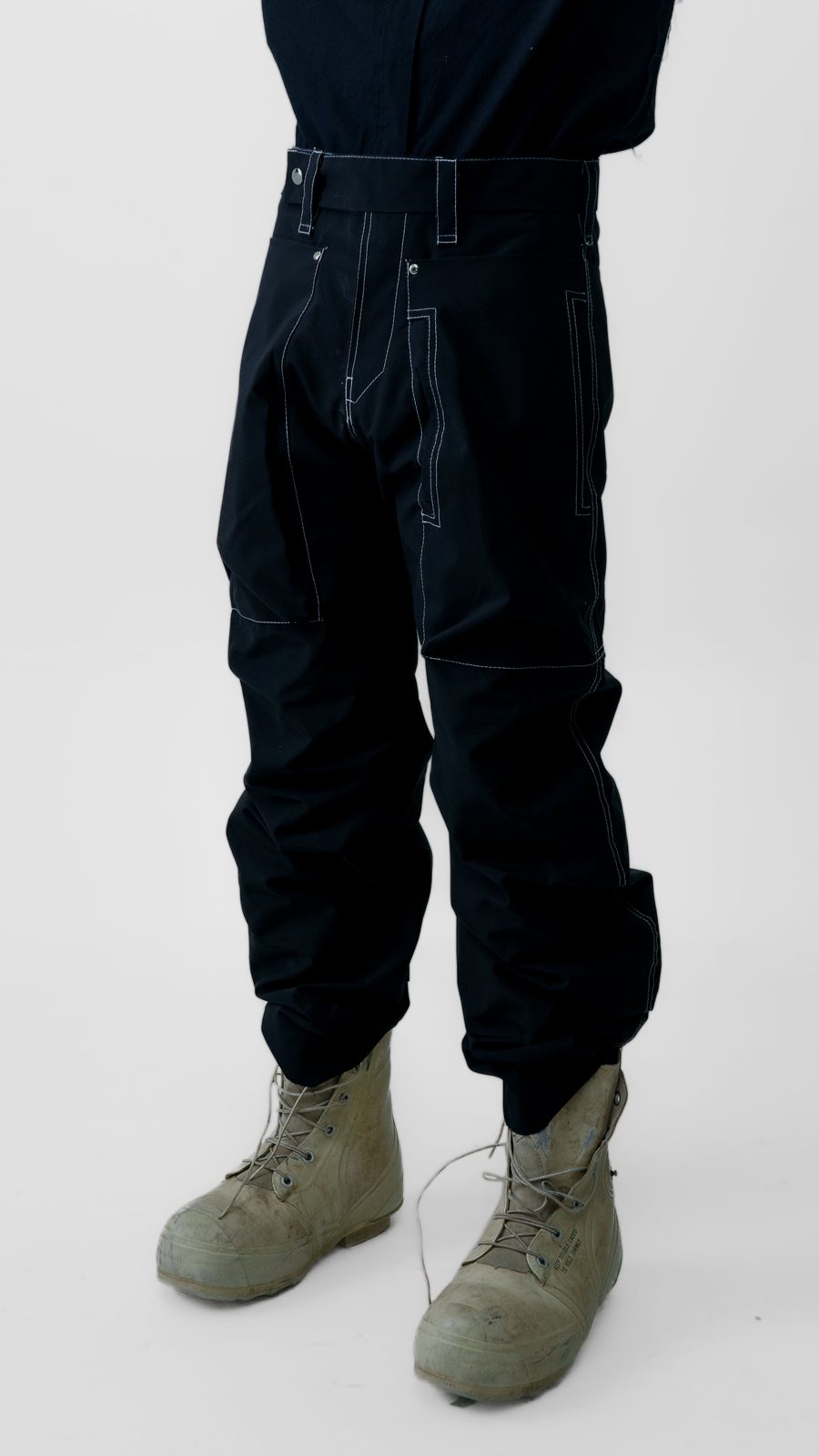 WAR NYLON CARGOS (BLACK) — FW24 Disruptive Interruption, hand-crafted leather & technical garments by NDSCLSD Montréal