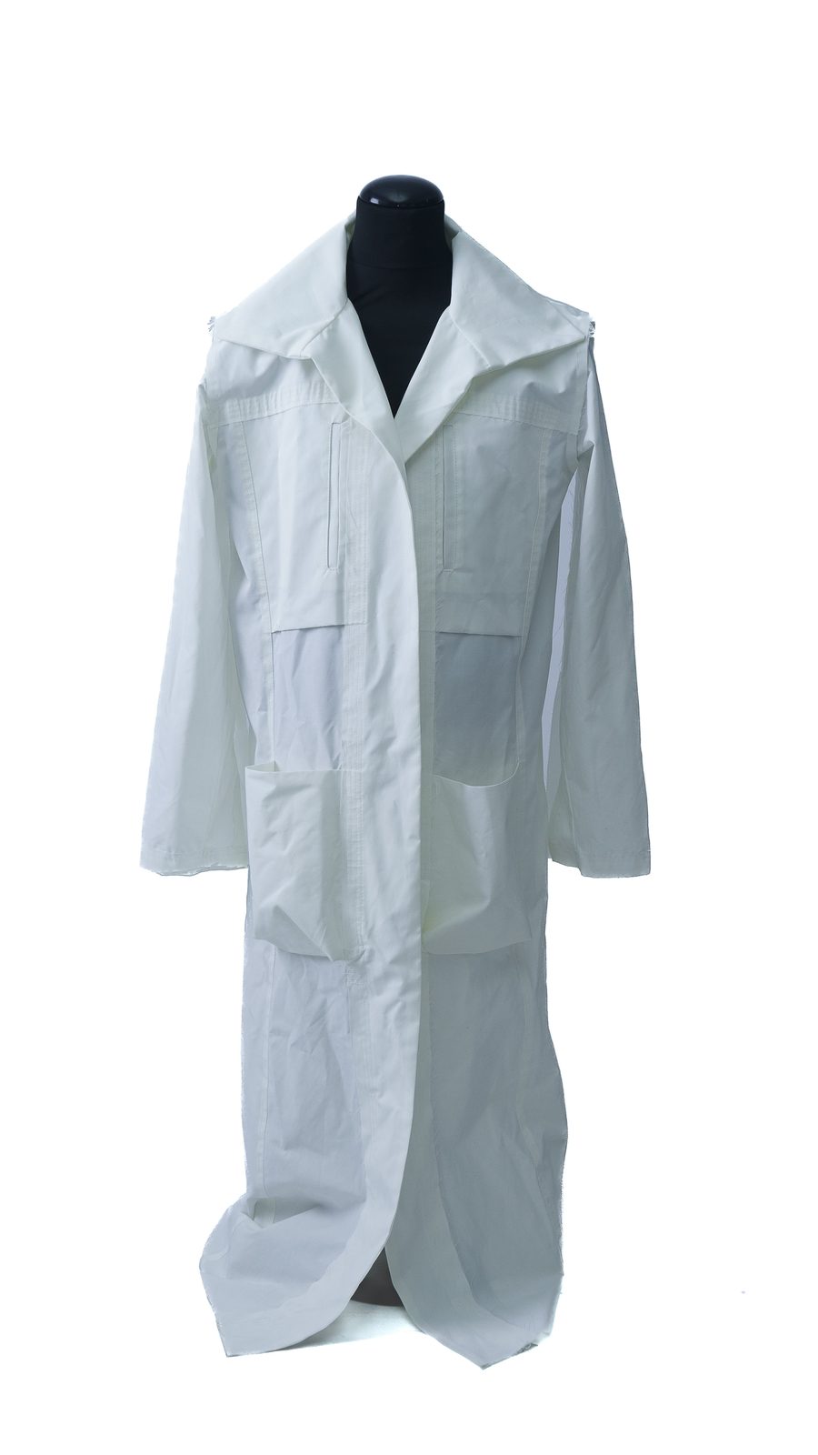 WAR TRENCH COAT (WHITE) — FW24 Disruptive Interruption, hand-crafted leather & technical garments by NDSCLSD Montréal
